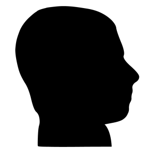 silhouette of male head
